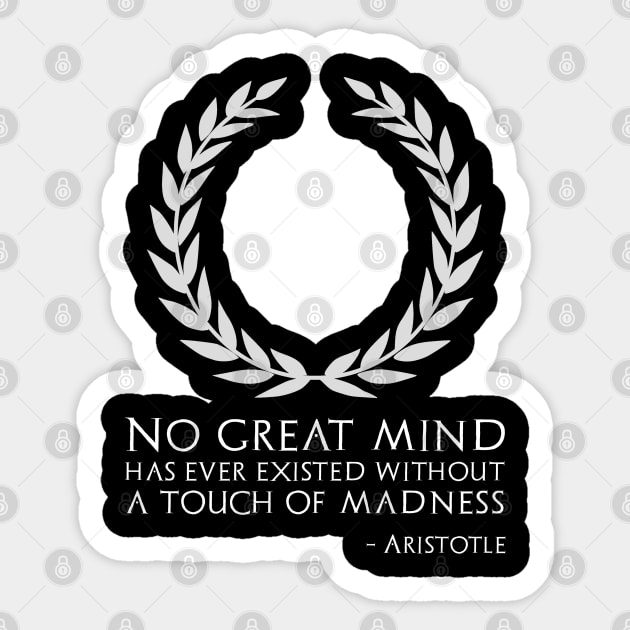 Funny Inspiring Classical Greek Philosophy Aristotle Quote Sticker by Styr Designs